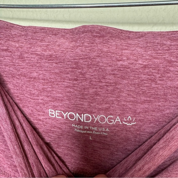 Beyond Yoga | NWOT Spacedye Crop Leggings | large pale plum Heather - Picture 3 of 5